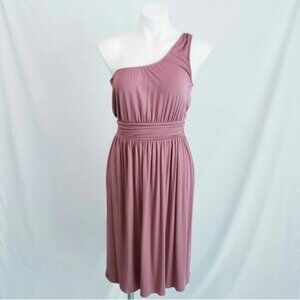 Rachel Pally One Shoulder Jersey Dress Stretch Mauve